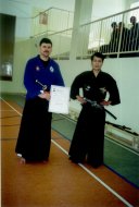 Soke TakeuchiToshimichi i Shihan Krzysztof Jankowiak Bujutsukai
